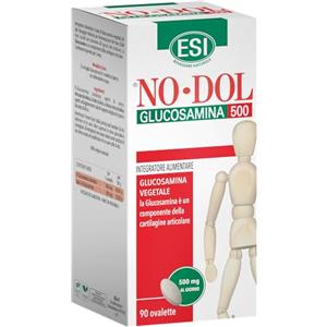 NODOL ESI - No-Dol Glucosamina 500, Integratore Alimentare a Base di Glucosamina, Elemento Caratterizzante di Tessuti Connettivi e Cartilagini, Senza Glutine e Vegan, 90 Ovalette