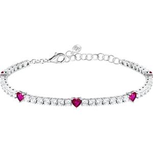 Morellato Bracciale Donna in Argento 925‰ riciclato, Tennis, Cuore, Collezione TESORI, Regalo Fidanzata
