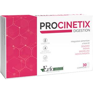 Erfo Procinetix Digestion - Integratore Alimentare con Zenzero, Papaya, Bromelina e Menta Piperita - 30 Compresse