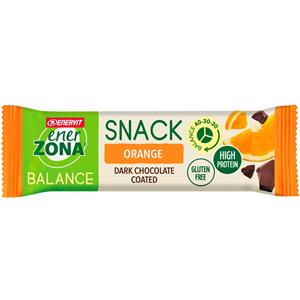 Enervit Enerzona Snack Barretta Gusto Arancia 33g - Ricca di Proteine, Senza Glutine e Cioccolato Fondente