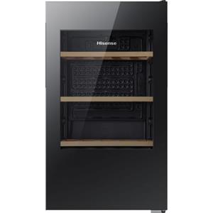 HISENSE RW12D4NWG0 Cantina Vino con porta in vetro Classe energetica G, Capacità 30 bottiglie, Monotemperatura, Dimensioni cm (LxAxP): 47,5x83,5x44,6
