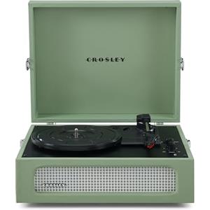 Crosley Voyager Giradischi con 2 altoparlanti, Bluetooth In & Out e AUX - Giradischi Vintage a 3 velocità - Per vinili da 7, 10 e 12 - Portatile con custodia integrata (Savio.)