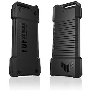 ASUS TUF Gaming AS1000, SSD Portatile USB-C 3.2 da 1 TB con 10Gbps, Resistente alle Cadute, all'Acqua e alla Polvere, Chassis in Lega di Alluminio con Pad Termico, Compatibile con PS5 e Xbox, Nero