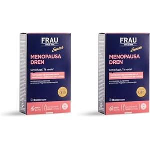 FRAU Senior, Menopausa Dren, Integratore Menopausa che favorisce il rilassamento, Integratore drenante che mantiene l'equilibrio del peso, 30 Compresse, Senza glutine (Confezione da 2)