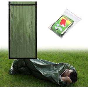 Bavooty Sacchi da Bivacco con Attrezzatura di Emergenza,Sacco da Bivacco Termico Impermeabile,Sacco Pelo Termico Emergenza,Sacchi a Pelo di Sopravvivenza Leggeri e Impermeabili,213×91cm,Verde