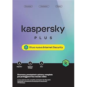 Kaspersky Lab Kaspersky Anti-Virus Plus 3 Dispositivi - Antivirus 1 Anno