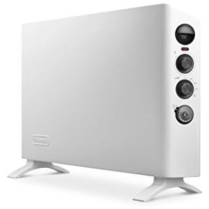 De'Longhi HSX3320FTS Slim Style TermoConvettore Elettrico, Silenzioso, 3 livelli di potenza, manopola intuitiva, TIMER 24h, per ambienti fino a 60m³, ventola aggiuntiva, funzione antigelo, Bianco