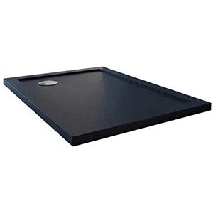 Idralite Piatto Doccia Slim 70x100x4 cm Rettangolare Acrilico Bordato Antracite Effetto Pietra MOD. Flower