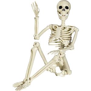 SIFOEL Scheletro Posable di Halloween, 90 cm, Con Articolazioni Mobili, per Esterni, Interni, Giardino, Casa, Patio, Misura Unica (skeleton16590)
