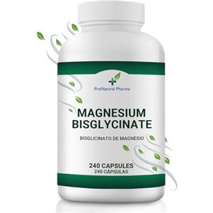 ProNatural Pharma Bisglicinato di Magnesio|300mg di puro Magnesio ad Alta Biodisponibilità/giorno| 240 capsule vegane | Stanchezza e affaticamento | normale funzionamento muscolare e psicologico