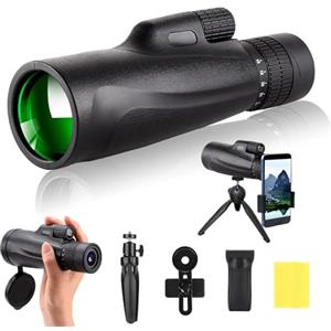 aiworth Telescopio monoculare per adulti 10-30X50 con zoom monoculare ad alte prestazioni con prismi BAK4 e obiettivo FMC - Telescopio monoculare compatto con doppia messa a fuoco per birdwatching,