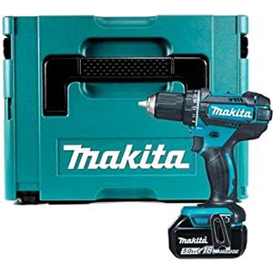 Makita DDF482Z - Trapano avvitatore 62 Nm Lxt 18 V + 1 batteria 18 V 5 Ah Li-Ion Bl1850B + cofanetto Makpac
