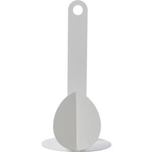 Arti & Mestieri Porta Rotoli Ficus - Design Elegante in Ferro Bianco Marmo, 16,3 x 30 cm, 100% Made in Italy