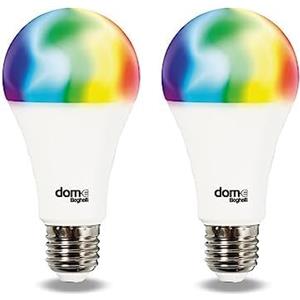 Beghelli - Lampadina LED Smart Dom-e E27 14W RGB-CCT WiFi, Compatibile con Alexa, App Domotica, Regolazione Colori e Intensità, Controllo Vocale, Facile Installazione - Bianco, 1 Unità