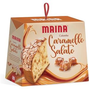 Generico Maina Colomba Caramello Salato, Ricoperta con Glassa di Nocciole e Granelli di Zucchero, Senza Canditi 750g (PASQUA 2025)