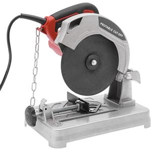 SOLOCJNL Seghetto troncatrice, 1200 W, troncatrice per metallo, 5200 giri/min, 0-45˚ Ø 7,3, lama per sega multi-materiale, legno, acciaio, pareti, pavimenti