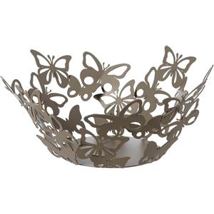 Arti & Mestieri Centrotavola Moderno Farfalloso Piccolo in Ferro Beige - Design Elegante 100% Made in Italy