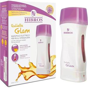 Hibros - Manipolo a Rullo Elettrico - Manipolo per rimozione Peli Scaldacera Professionale per Rulli Stendicera Cere Cartuccia - Depilazione Ceretta - Made in Italy