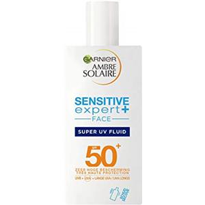 Garnier Ambre Solaire Super UV Anti Pollution Protezione solare Fluid con SPF 50+, Crema solare leggera e non grassa con acido ialuronico, 1 x 40 ml