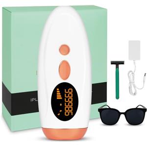 BUTBU Epilatore Luce Pulsata IPL, Laser per Donna e Uomo, 5 Livelli di Energia Regolabile, 999,990 Luce Pulsata Epilatora, per Adatto a Corpo/Viso/Ascelle/Gambe Sensibili (Bianco)