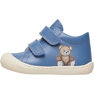 Naturino Cocoon Bear VL-Scarpine Primi Passi in Pelle, Azzurro 18