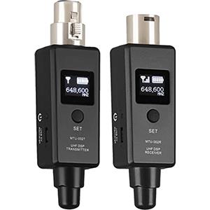 N-X Wireless Microfono Microfono Trasmettitore E Ricevitore, Microfono Senza Fili A 6 Canali Per Microfono Dinamico / Audio Mixer Microfono Radio