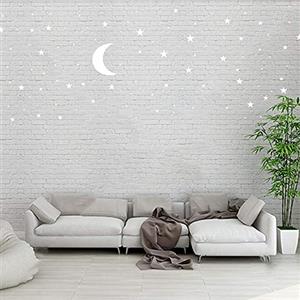 Quanyuchang Adesivo da parete in vinile con luna e stelle, rimovibile, per bambini, fai da te, decorazione per la cameretta dei bambini, decorazione per la cameretta dei bambini, decorazione per la casa