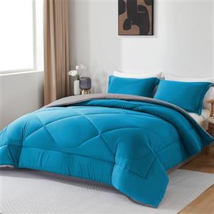 beeweed Piumino 4 Stagioni Letto Singolo 135x200, Reversibile Piumone Autunnale Invernale 135 x 200 - Trapunta 200x135, Microfibra Sintetica 300 GSM, 1 Federe(50x80cm)