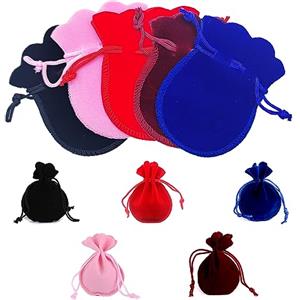 XCSJ 20Pcs Sacchetto Regalo In Velluto Sacchetti Per Gioielli In Velluto Sacchetti Di Tessuto In Velluto Borsa Con Coulisse Per Gioielleria Regalo Partito Nozze Favori,9 * 7 Cm (Multicolore)