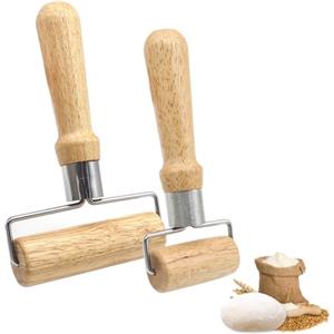 Aoyswuz 2 Pezzi Mattarello T-Tipo Piccolo e Medio Mattarello Rullo per Stendere la Pasta a Mano, Pizza