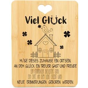 Wzczf Regali per la Casa,Idee Regalo Casa Nuova,Tagliere in Bambù Inciso, Regalo Creativo per I'inaugurazione Della Casa, Regali per la Nuova Casa per Familiari, Parenti, Amici e Colleghi（I'inaugurazione）
