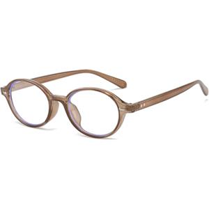 YAMEIZE Occhiali Anti Luce Blu Ovale Montatura Occhiali da Vista Donna Moda Vintage Ovale Occhiali Anti Filtro Luce Blu per Computer Gioco Lettura