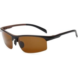YAMEIZE Occhiali da Sole Polarizzati da Uomo Occhiali Sportivi Running Ciclismo Protezione UV400 Occhiali Sportivi per Guida Pesca Golf