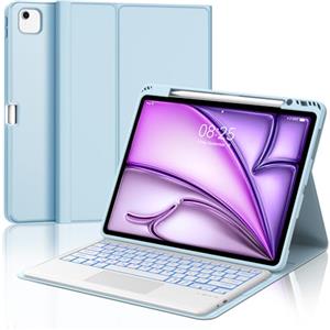Occtingkind, Tastiera per iPad Air 13 2024 (M2)/ 2025(M3), Custodia con Tastiera per iPad Air 13