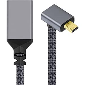 chenyang CY, cavo di prolunga da micro HDMI a HDMI, da micro HDMI 1.4 maschio a HDMI femmina, 4K, angolato a 90 gradi