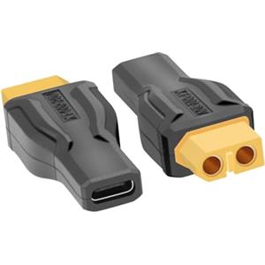 RIIEYOCA XT60 a Tipo C Adattatore, 100W 20V 5A XT60 Femmina a Tipo C Femmina senza Filo Adattatore per Auto RC, Drone FPV, Batteria LiPo, Alimentatori Portatile, ecc (2pcs)