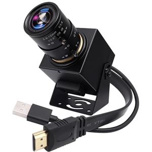 SVPRO Webcam 4K USB HDMI con zoom manuale per primo piano con obiettivo variabile da 2,8-12 mm, fotocamera plug and play per uso industriale, streaming e video domestico