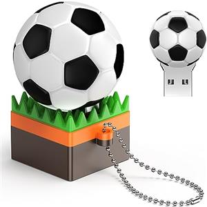 Uflatek 16 GB Memoria USB 3.0 Calcio Pendrive Bianco Flash Drive Fumetto Memory Stick Portatile U Disco per Regalo