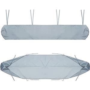 CSARPECT Tende da Sole per Giardini, Coperture Tettoia Tessuto 420D Oxford Protettiva Antipolvere Impermeabile, per Avvolgibile A Scomparsa, Patio Veranda Esterno Invernale (Gris, 2M)