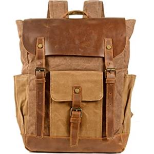 FANDARE Zaino da viaggio Zaini da escursione Borsa da Viaggio Tela Zaino da Escursionismo Uomo Donna Zaini Zainetto Trekking Borsa a tracolla Cartella per Viaggio Zaini da hiking Marrone