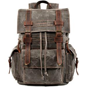 FANDARE Zaini da escursione Borsa da Viaggio Tela Zaino da Escursionismo Zaini Zainetto Trekking Borsa a tracolla Cartella Borsone con Couliss per Uomo Donna Viaggio Zaini da hiking Verde