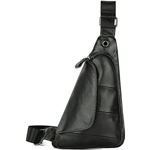 FANDARE Antifurto Zaino Monospalla Uomo Borsa a Spalla Sling Crossbody Bag Pella Borsa Tracolla Piccolo Zainetto Borsello a Spalla Borse a Zainetto per lavoro Trekking Ciclismo Viaggio Nero