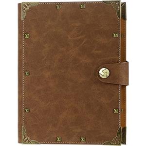 Aomiduo A5 Diario taccuino quaderno in pelle stile vintage con rilegatura a spirale ricaricabile diario di viaggio rivetto Carta a righe con pagine vuote utilizzabile come blocco per schizzi,marrone