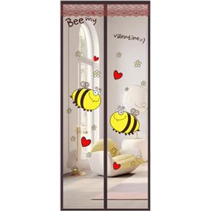 HTRTRR Zanzariera con tenda magnetica per porta, tenda magnetica per porta, chiusura automatica del balcone, facile da installare, adatta a bambini e animali domestici (modello a nido d'ape, 90 * 210)