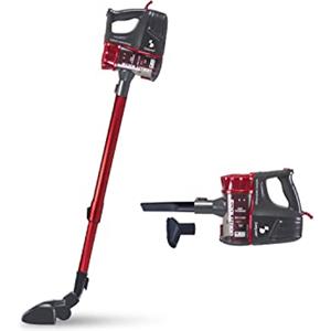 BEPER P202ASP001 Scopa Elettrica 2 in 1-Aspirapolvere e Aspirabriciole con Cavo da 6.5 m, 600 W, ABS, Rosso, Grande
