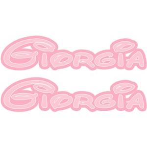 ^RTERBY'S GamesMonkey® - Adesivo Nomi Cameretta - 2 pezzi - Varie Dimensioni - bambino bambina giochi porta armadio (Giorgia, 30x6 cm)