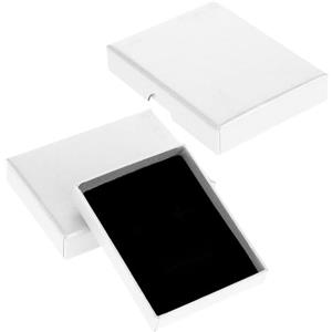 DIVINA VITAE 2 Pezzi Piccola Confezione Regalo Gioielli Collana Bracciale Orecchini Scatola di Immagazzinaggio Cassetto Carta Kraft Scatola di Gioielli Vuota con Coperchio per Compleanno Matrimonio (Bianco)