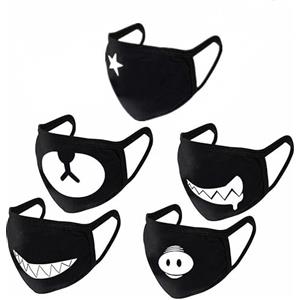 Spdsbbz Maschera Bocca,Mascherina Antipolvere Anime 5 pezzi Anti-polvere Maschera per la Bocca di Cotone per Halloween Cosplay Natale Festa Ciclismo Outdoor