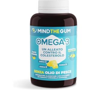Mind The Gum OMEGA 3 Integratore Alimentare Formato Caramella Gommosa | Integratore Con Olio Di Semi Di Lino | La Tua Dose Giornaliera In Una Gommosa | 60 Caramelle Gommose, Gusto Frutta
