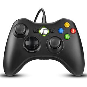 Diswoe Controller per Xbox 360/PC - Joystick Cablato USB Compatibile Con Xbox 360 Slim, Windows 7/8/8.1/10/XP - Gamepad